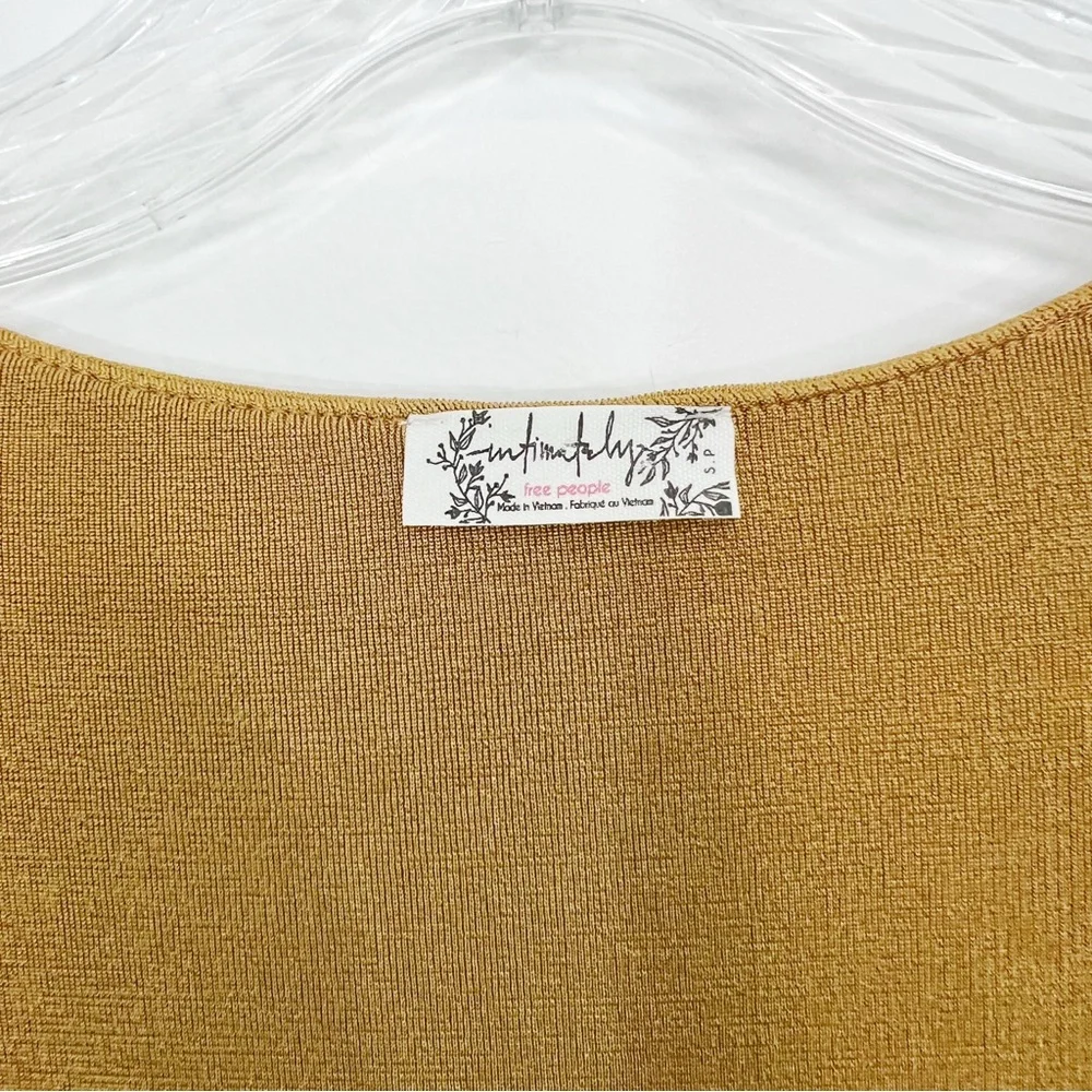 Free People Intimately Too Turnt Bodysuit in Golden Nugget Size Small